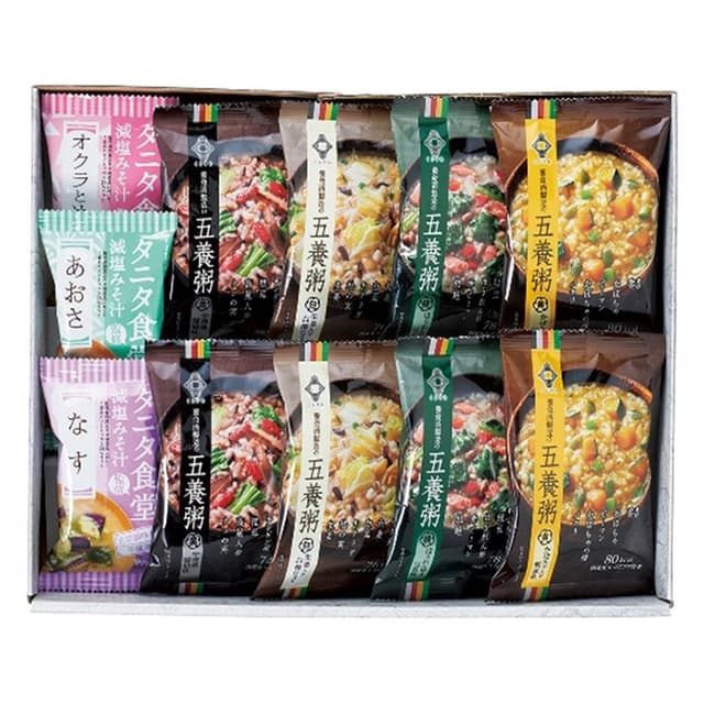 養命酒製造　五養粥・タニタ食堂監修減塩みそ汁フリーズドライセット