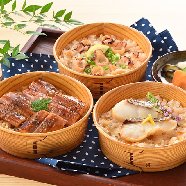 「下関　音」国産　海鮮ご飯三種